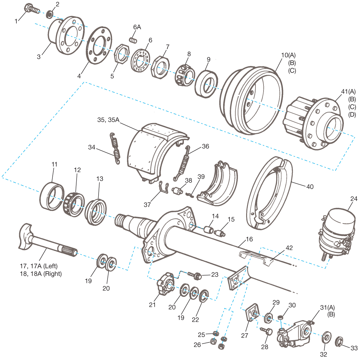 Meritor CS9, Q & Q Plus 16.5” x 7” Brake